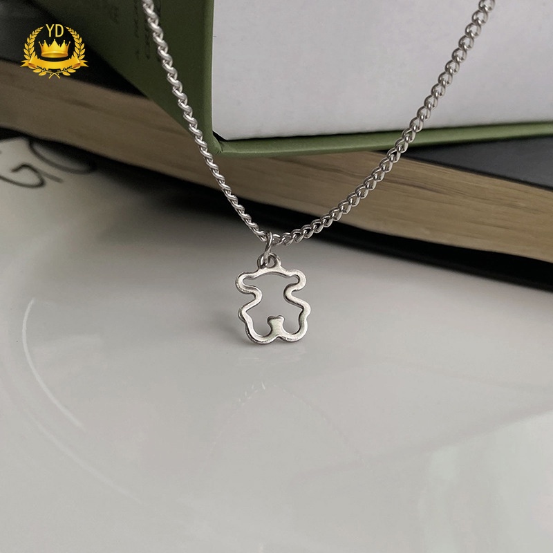 Vòng cổ Mặt Gấu Rỗng Kiểu Dáng Đơn Giản Cho Nữ