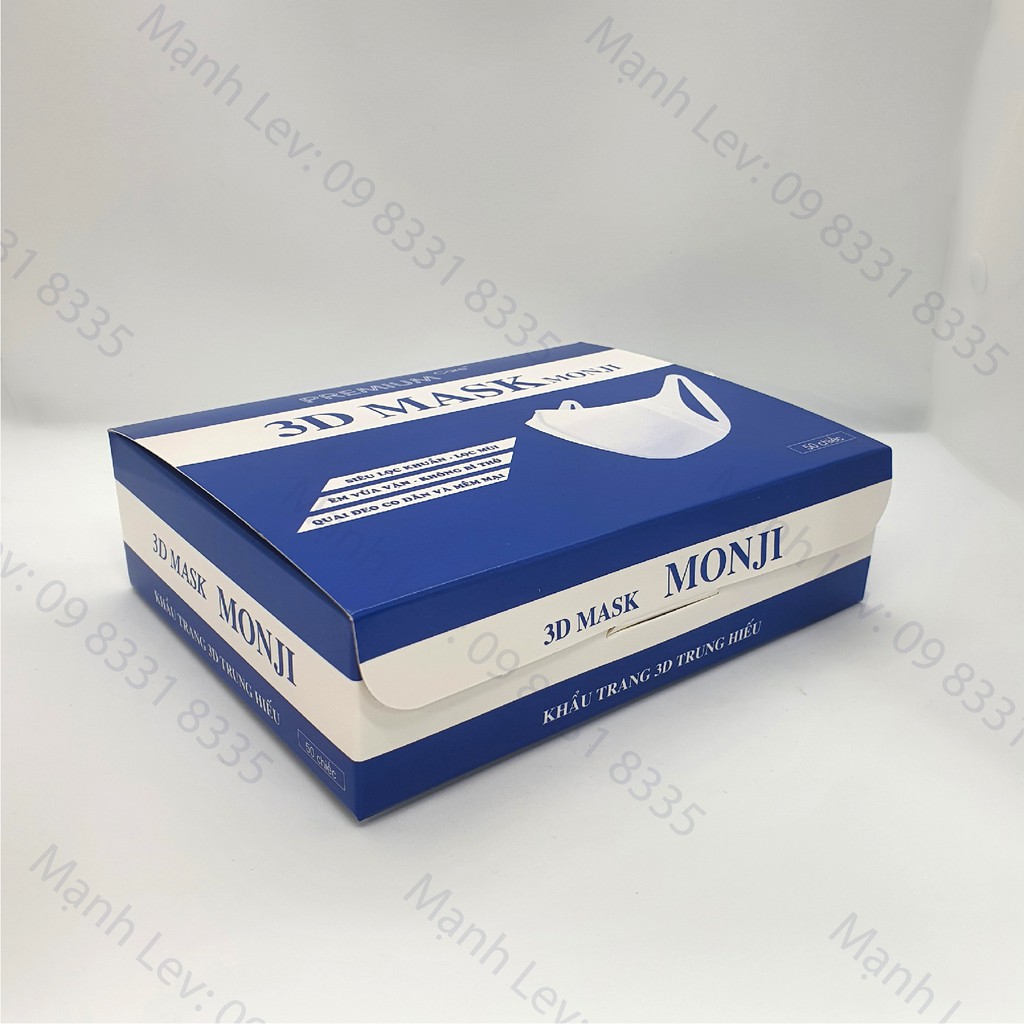 Khẩu trang 3D Mask Monji công nghệ dập Nhật Bản hộp 50 cái - Hàng Chính Hãng công ty Trung Hiếu | BigBuy360 - bigbuy360.vn
