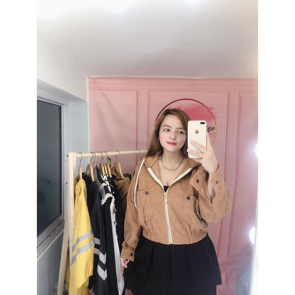 Áo khoác bigsize nhung gân khoá sắt chất đẹp