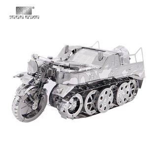 đồ chơi lắp ráp mô hình mini 3d kim loại, lắp ráp xe German SD.KFZ2 KETTENKRAD, đồ chơi xếp hình