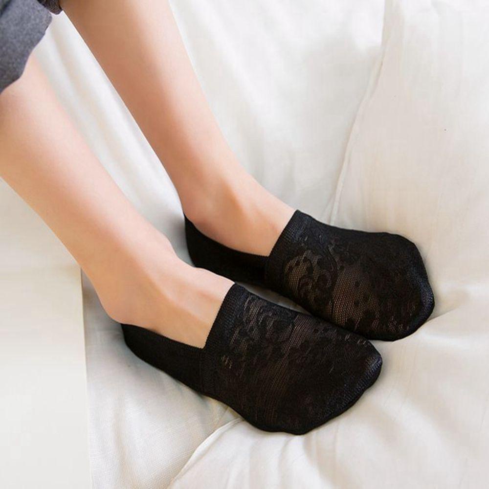 NIUYOU Vớ Cổ Thấp Chống Trượt Họa Tiết Hoa Dễ Thương
