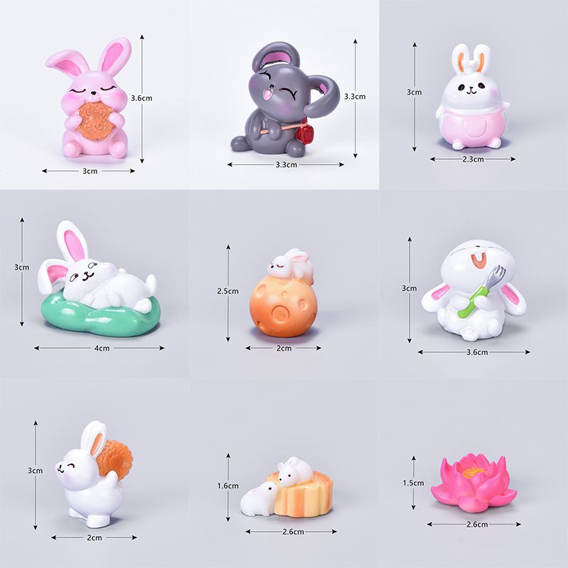 Thỏ Trang Trí Lễ Hội Mùa Thu Trung Thu Bằng Resin