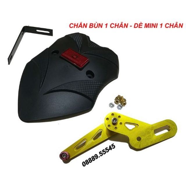 DÈ CHẮN BÙN MINI 1 CHÂN KÈM PAT NHÔM MÀU - M3