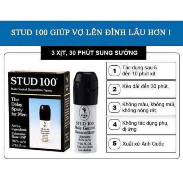 stud 100 chai xịt lạnh kéo dài thời gian