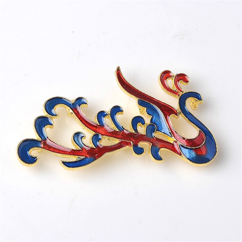 1 cặp phiến đúc phượng hoàng sơn tráng men phong cách điểm thúy 30*58mm nguyên liệu làm trâm làm trang sức cổ trang
