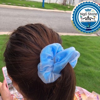 Cột Tóc Vải Scrunchies Bong Bóng