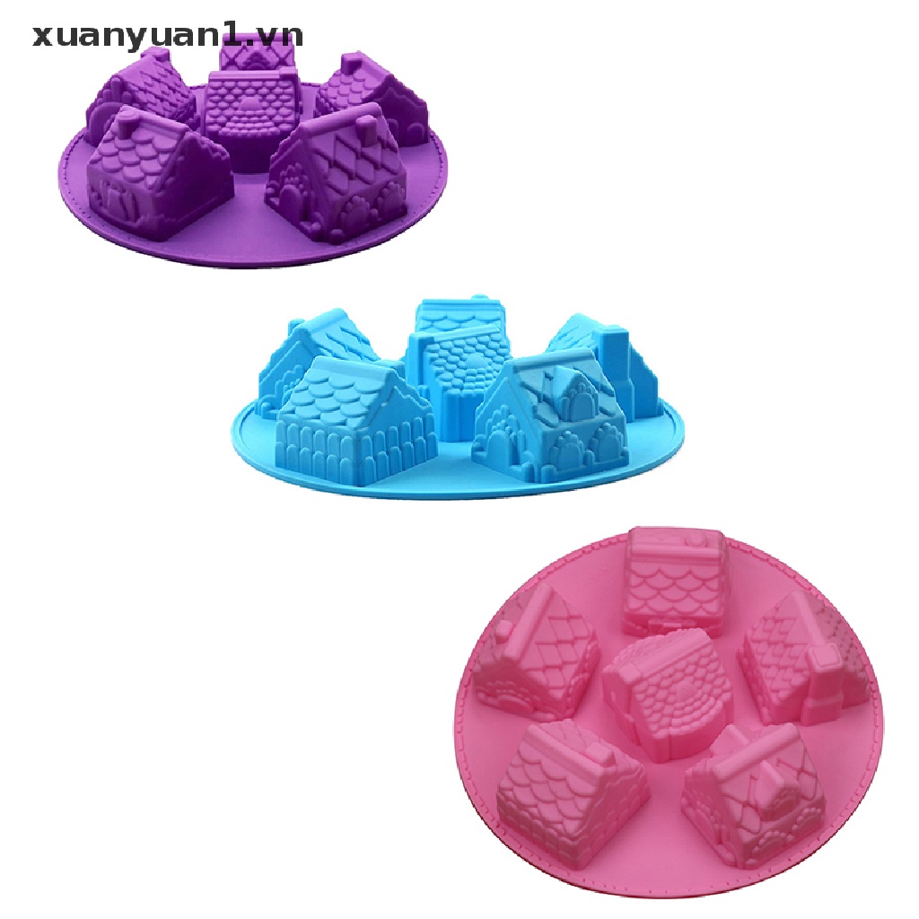 Khuôn Silicon Làm Bánh / Sô Cô La Hình Lâu Đài 3D