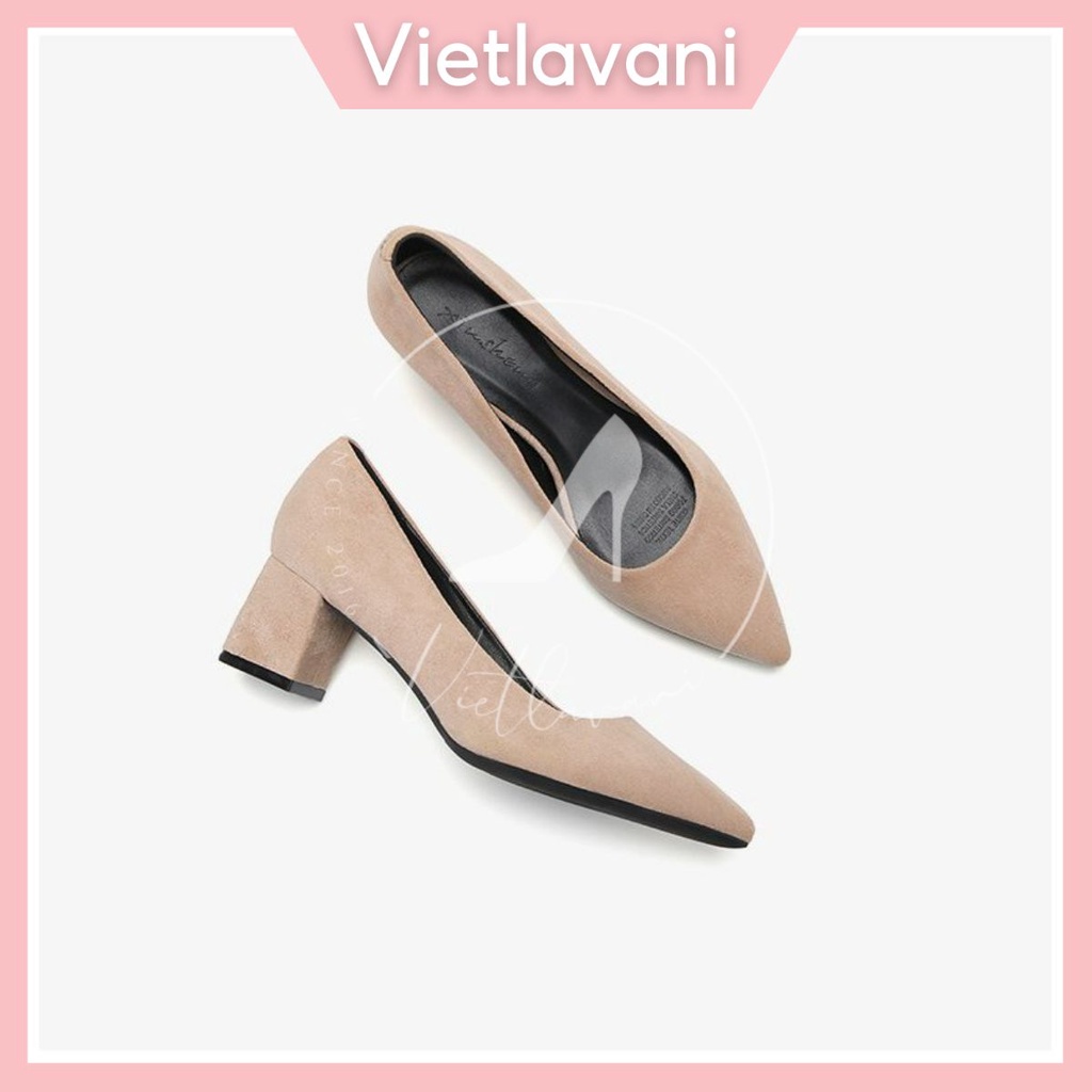 Giày Mũi Nhọn Da Lộn Phong Cách Công Sơ Mã XKC48