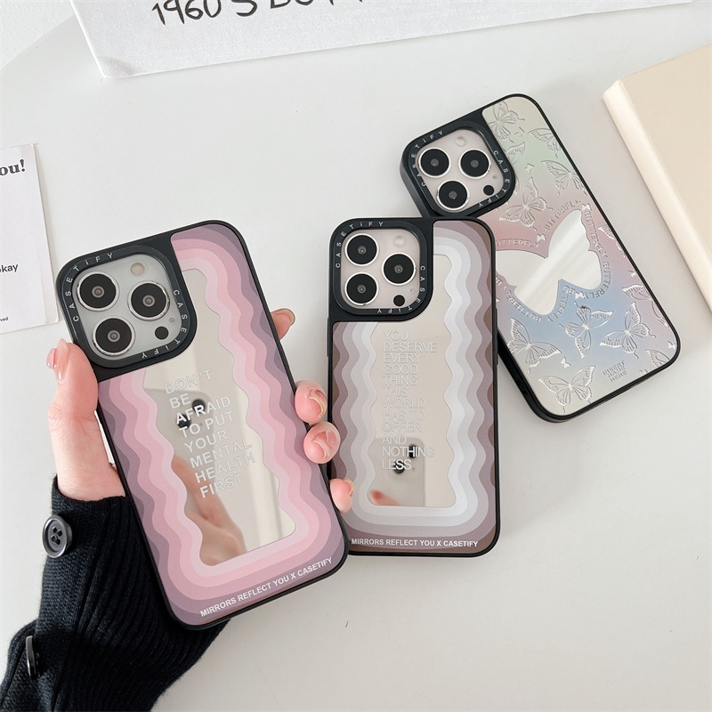 Ốp Điện Thoại In Hình Bướm Và Sóng Biển Cho Iphone 14 Pro Max 13 Pro Max 11 Pro Max 12ProMax 6 / 7G 7 / 8 Plus