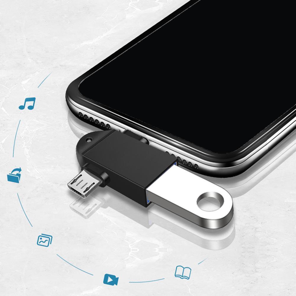 Bộ chuyển đổi hai trong một từ USB sang TypeC + đầu chuyển đổi OTG cho điện thoại/ máy tính