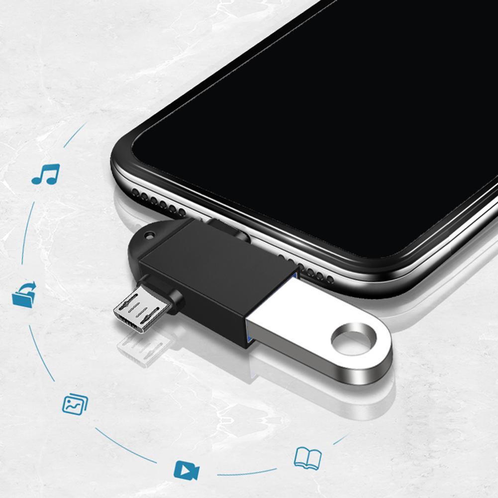 Bộ Chuyển Đổi Hai Trong Một Từ Usb Sang Type-C + Đầu Chuyển Đổi Otg Cho Điện Thoại / Máy Tính