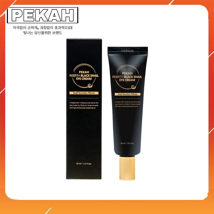 Kem Mắt Ốc Sên Giảm Quầng Thâm PEKAH Rebirth Black Snail Eye Cream 30ml