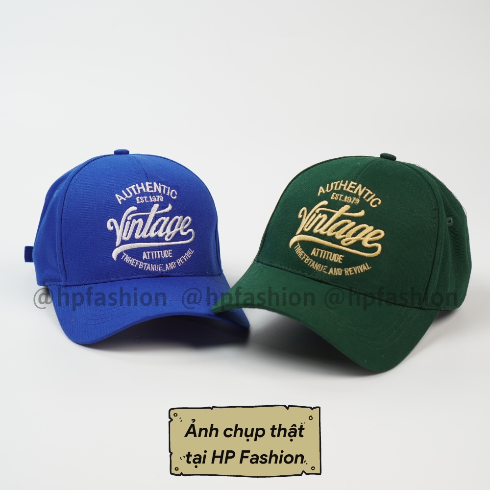 Mũ lưỡi trai ❤️ Nón kết thêu hình chữ Vintage chất kaki phong cách Ulzzang form unisex nam nữ N85 - Happy Style