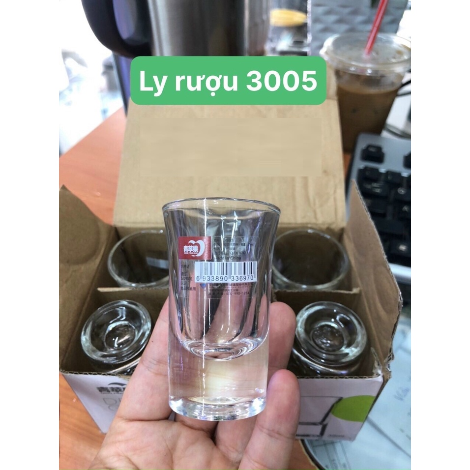 Bộ 6 chén cao uống rượu Deli Glassware 35ml #3005