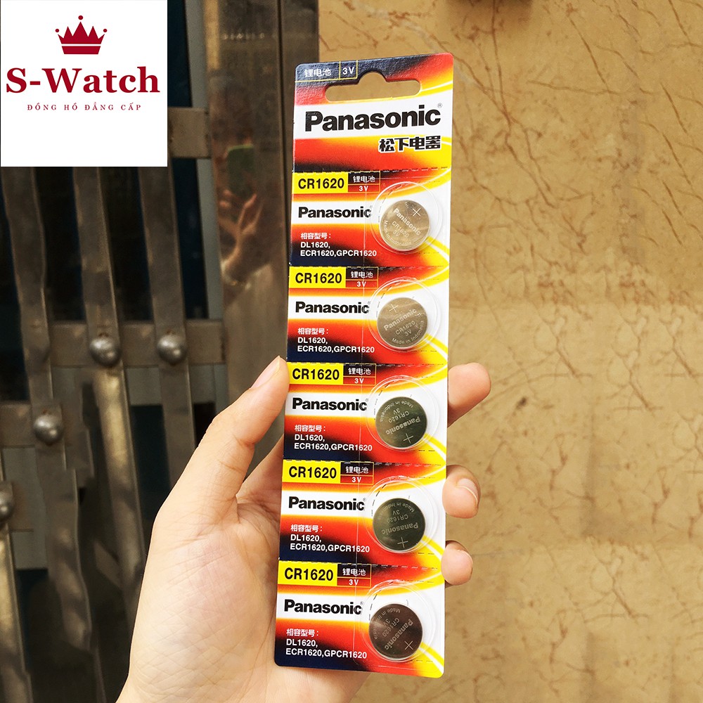 Pin CR1620 Panasonic 3V Lithium, pin đồng hồ 1620 vỉ 1 viên