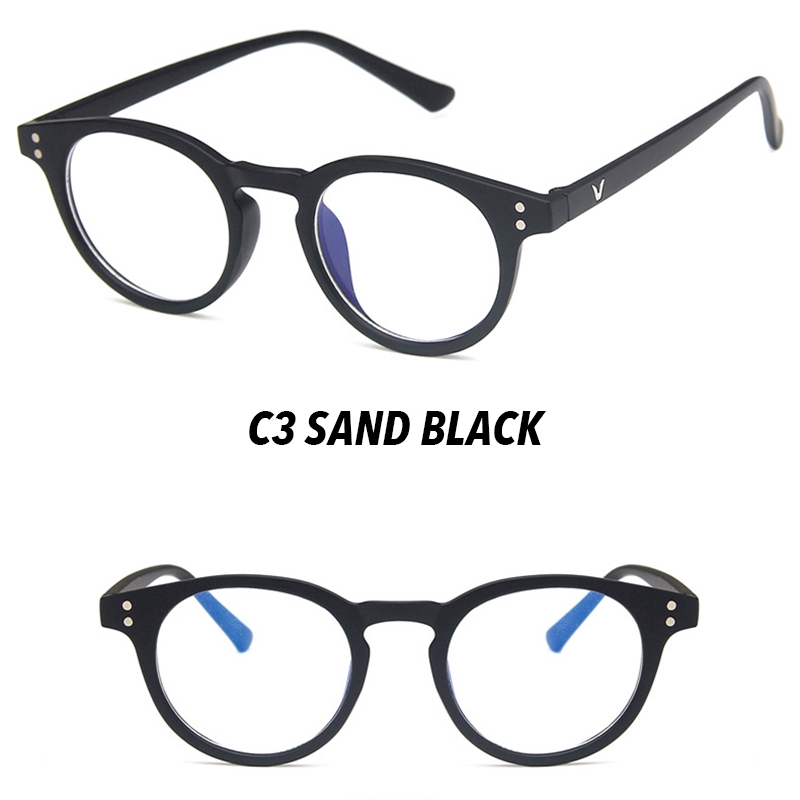 【HENGHA】COD korean fashion style anti radiation glasses for women round frame eyeglasses