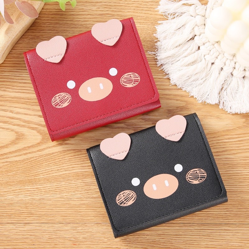 Ví Ngắn Cầm Tay Mini Hình Heo/ Thỏ Con Má Hồng Xinh Xắn [Bel40]