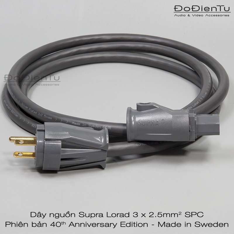 Dây nguồn Supra Lorad 3x2.5 SPC Silver - Anniversary Edition 40 years