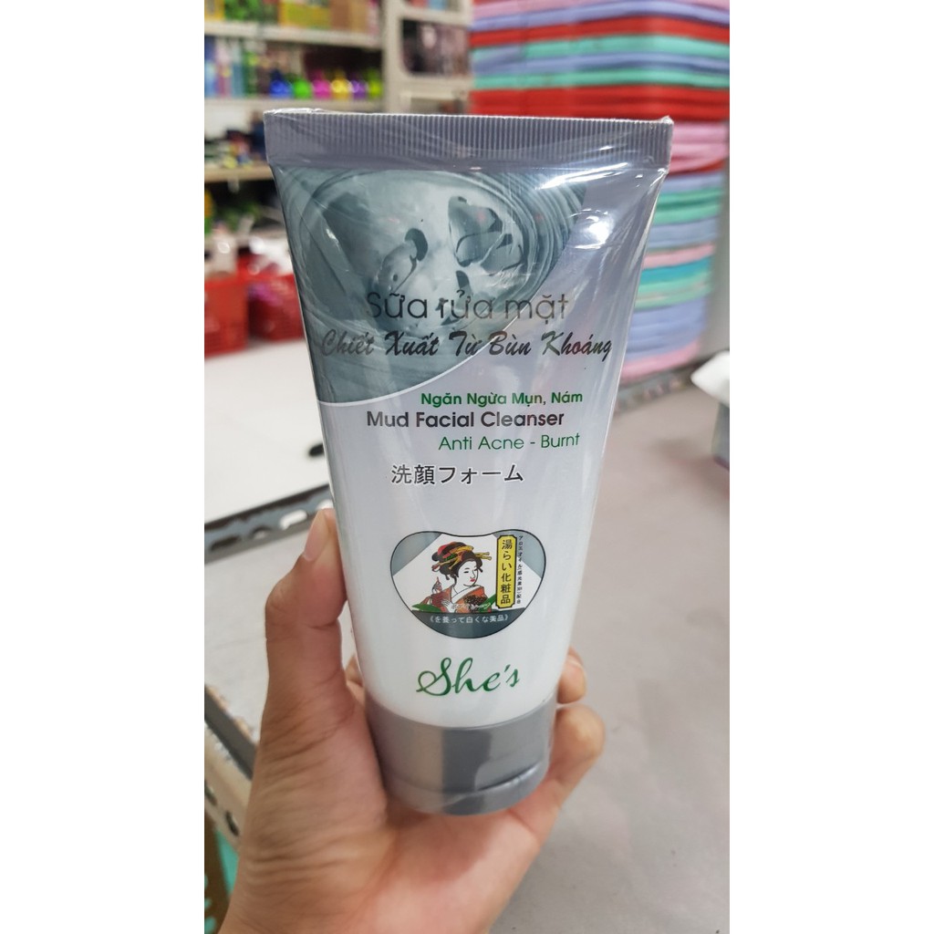 Chính hãng Rửa Mặt She's Bùn Khoáng,Ngừa Mụn,Nám