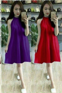 Đầm voan cổ yếm