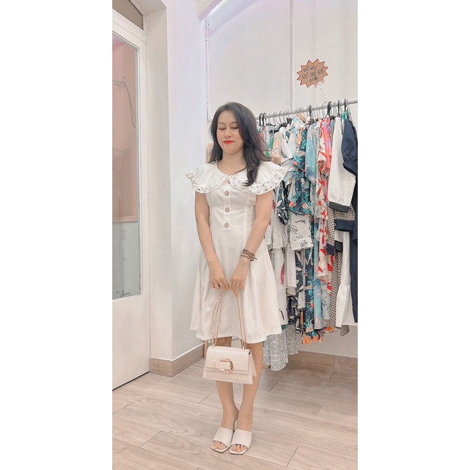 [Freeship] Set đồ đôi áo sơ mi nam - đầm nữ cute thời trang Miamo NB222 (kèm ảnh thật)