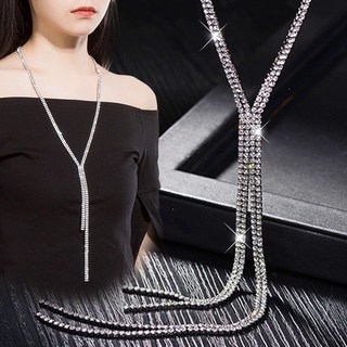 Dây chuyền Etrendy dài đính đá kiểu tua rua hợp thời trang cho nữ