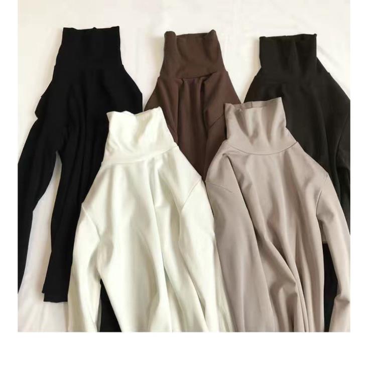 Áo cổ cao body trơn giữ nhiệt lót nỉ | BigBuy360 - bigbuy360.vn