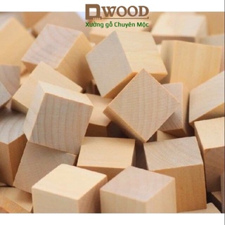Mua 5 khối gỗ vuông Dwood gỗ thông tự nhiên đã xử lý bề mặt đẹp