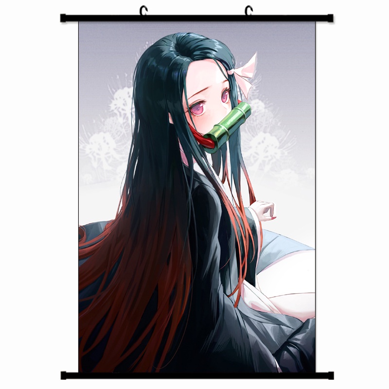 Poster vải  Yaiba Kimetsu Demon Sayler Tanjirou Nezuko  Zenitsu Shinobu Kanae Kyoujurou