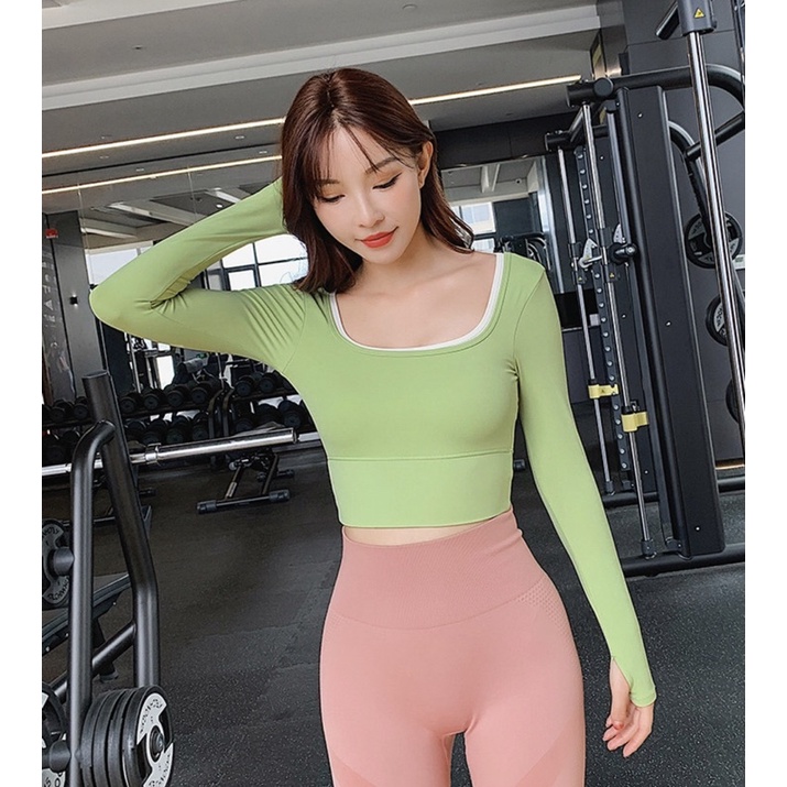 Áo DT crop cổ chữ U