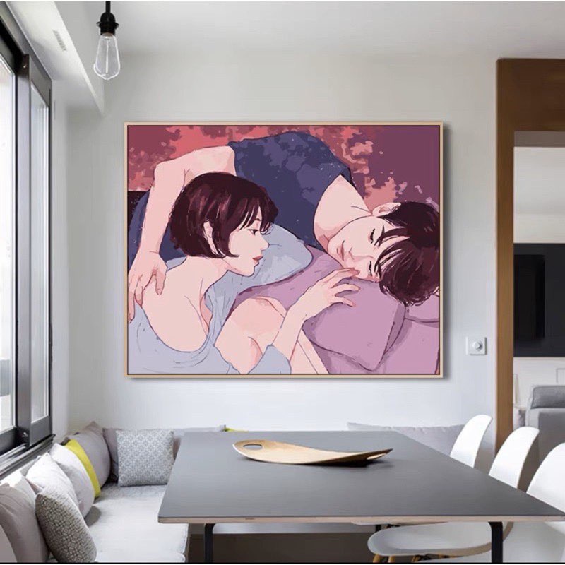 Tranh Tô Màu Theo Số Cặp Đôi- Tranh Số Hoá Cặp Đôi
