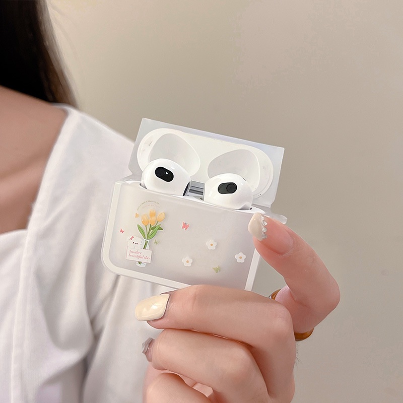 Vỏ Bảo Vệ Hộp Sạc Tai Nghe airpods Pro 2 / 3 Bằng Silicon Hình Vuông Thời Trang Ốp