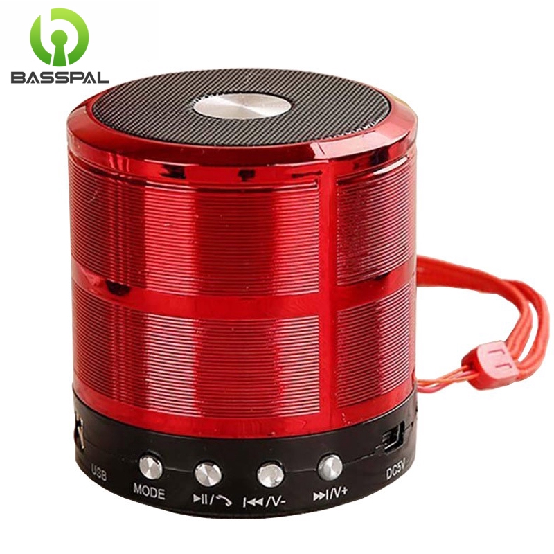 Loa Basspal Ws887 Mini Bluetooth Không Dây Hỗ Trợ Thẻ TF