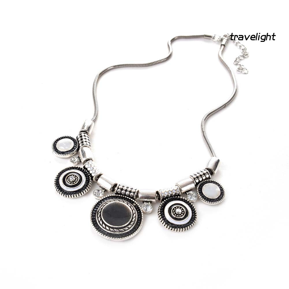 Vòng cổ Mặt Tròn Đính Đá Thời Trang Dành Cho Nữ