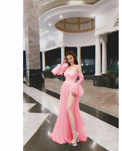 KÈM ẢNH/VIDEO THẬT - Đầm Maxi xoè bẹt vai gợi cảm tay loa SANG TRỌNG - MS246V | BigBuy360 - bigbuy360.vn