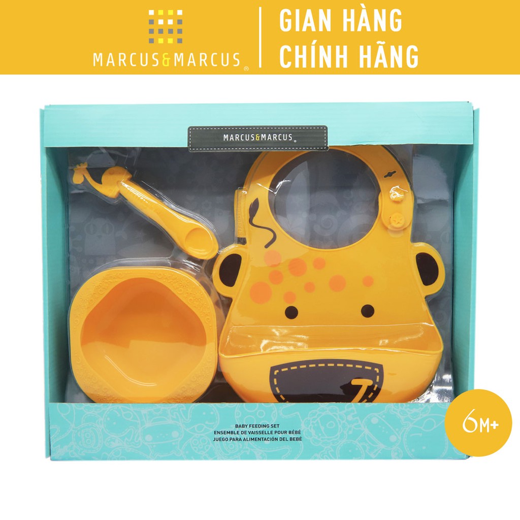 Bộ đồ dùng ăn dặm silicon Baby Marcus & Marcus, cho bé từ 6 tháng - Lola