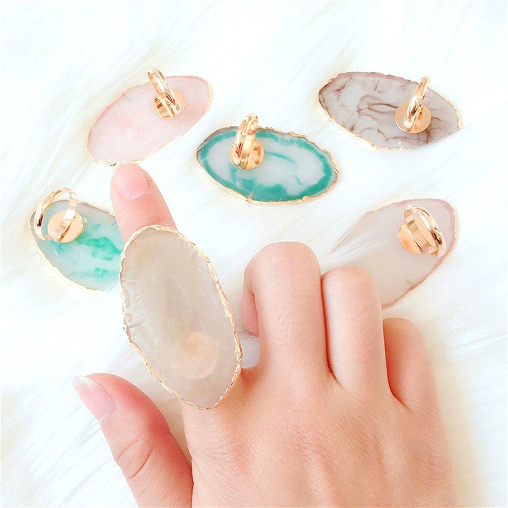 [Hàng mới về] Bảng pha màu sơn móng/ đựng keo nối mi dạng nhẫn đeo ngón tay nhiều màu tùy chọn