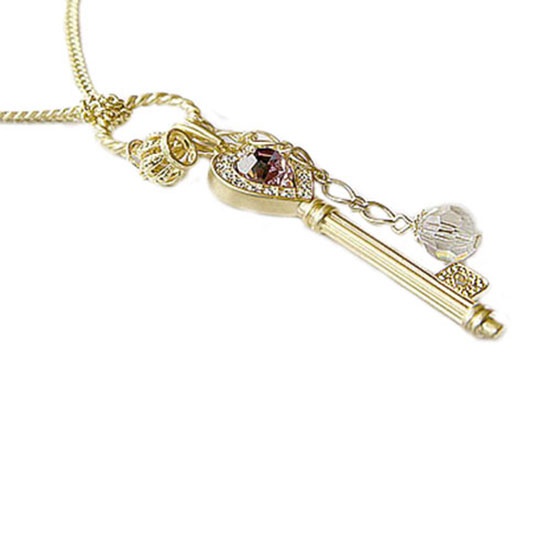 Dây chuyền hình chiếc chìa khóa đính đá quý nhân tạo sang trọng dành cho nữ