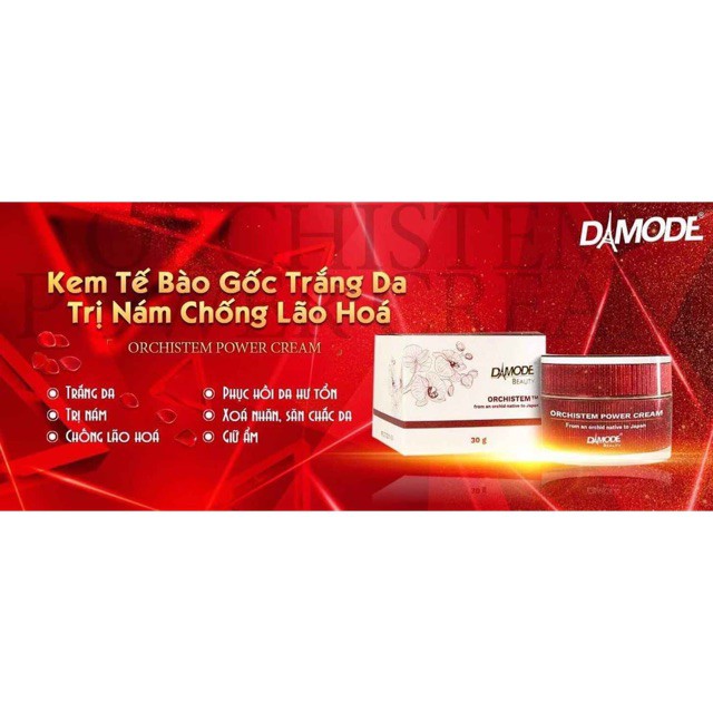 Damode Orchistem Power Cream Kem Tế Bào Gốc Trắng Da, Làm mờ vết Nám, Chống Lão Hoá [ Hàng Thât, Giá Tốt ]