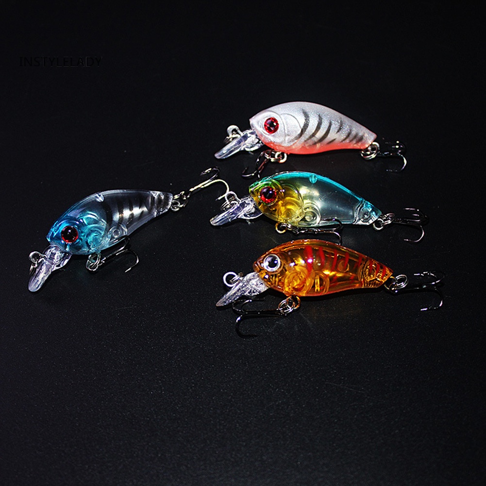 ✌Mồi Câu Cá Giả Bằng Nhựa Cứng Gắn Mắt 3D 4.5cm 1 Cái