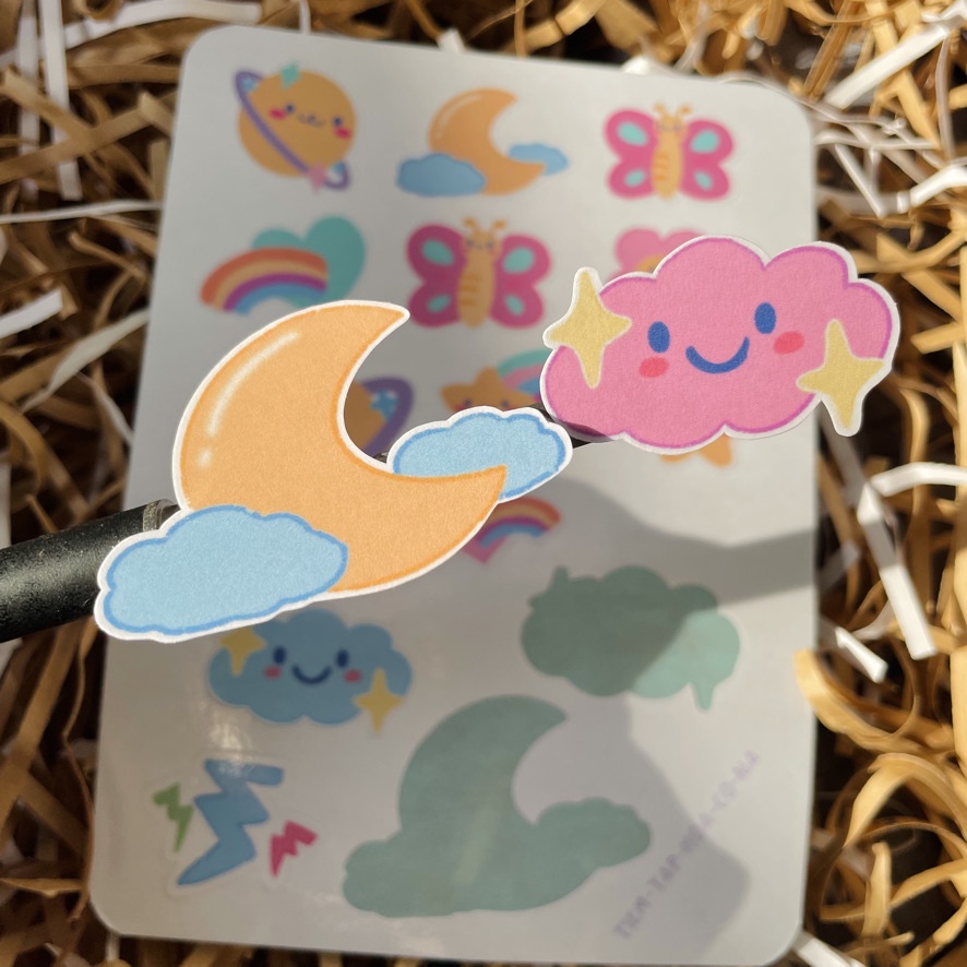 Sticker - hình dán trang trí pastel sky - dễ thương, chống nước,bullet journal,làm sổ - tiemtaphoacona