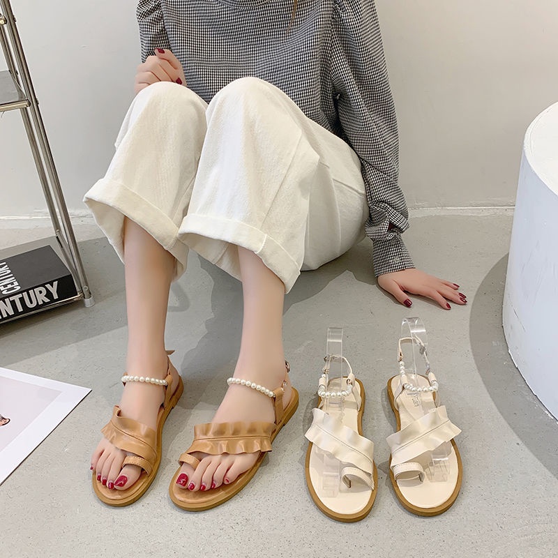 Xăng đan Dây Đính Ngọc Trai Thời Trang Nữ