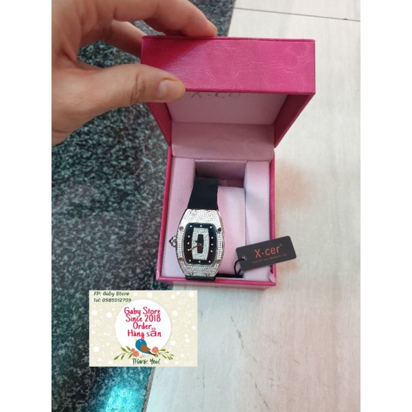 Đồng Hồ Xcer nữ dây silicon case 38mm