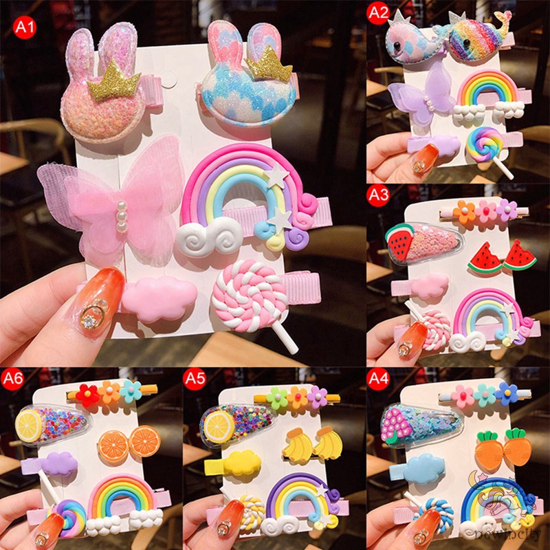 Set 6 kẹp tóc phong cách Hàn Quốc nữ tính dễ thương