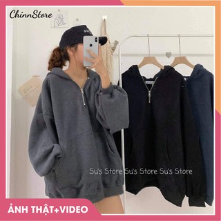 Áo hoodie 🛑freeship🛑 áo hoodie kéo khóa form thụng