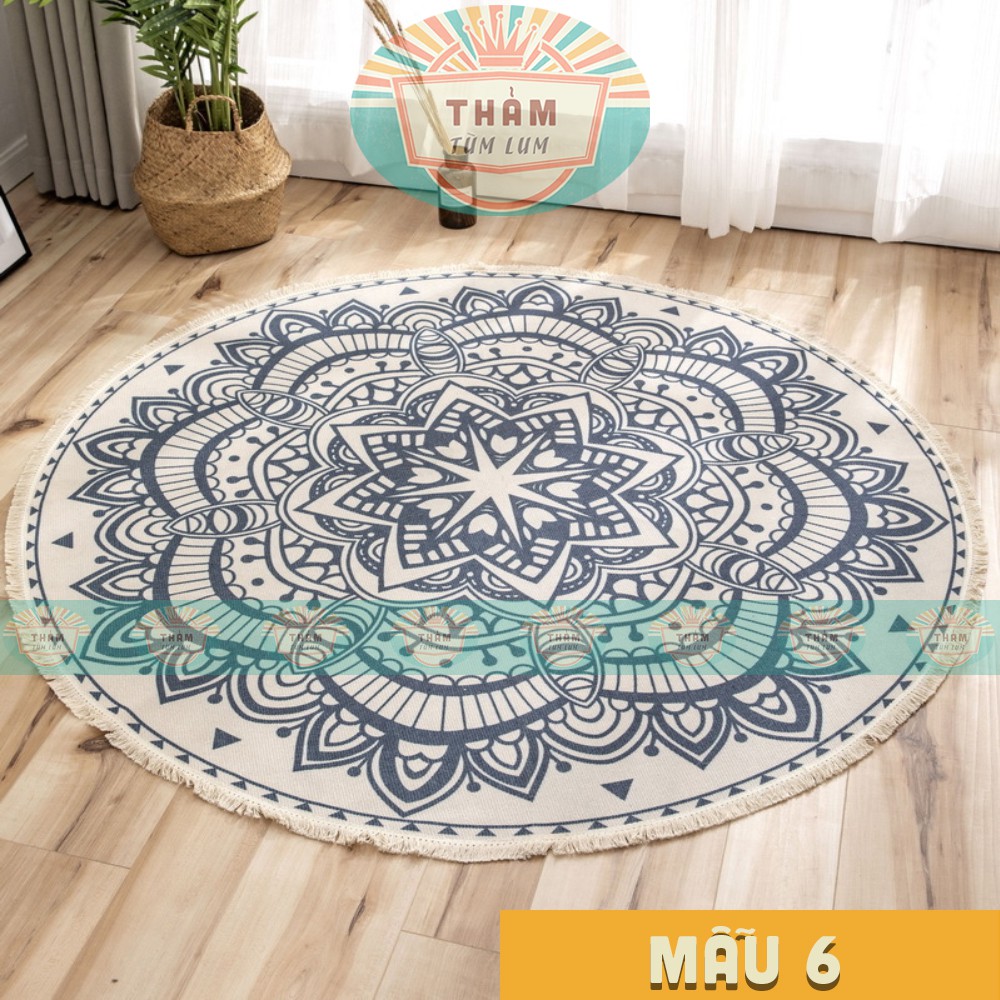 Thảm trải sàn vintage Thảm scandinavian TRÒN - TT 1