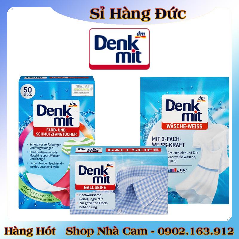 Giấy tẩy trắng quần áo, bột tẩy trắng, bánh xà phòng cổ áo và giáy chống phai màu Denkmit  của Đức