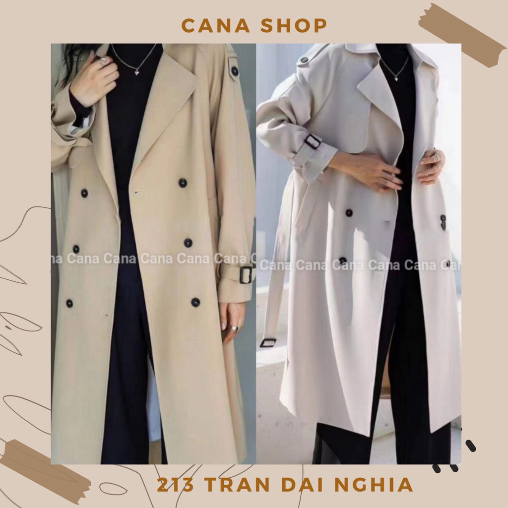 Áo  Khoác Mang Tô Dáng Dài 3 Màu Tag Bolling | CANA SHOP