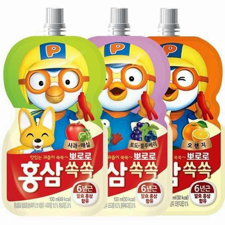 NƯỚC TRÁI CÂY - HỒNG SÂM PORORO 🍏🍊