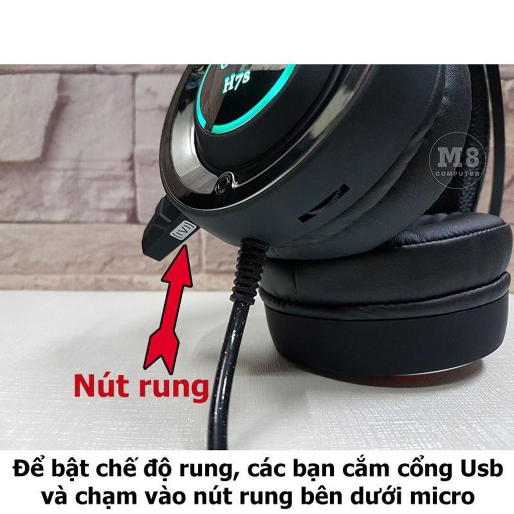 [ RẺ VÔ ĐỊCH ] Tai nghe chụp tai - Headphone Gaming Gnet H7S - Có rung, Vòng tai to đệm cực êm, đeo lâu thoải mái